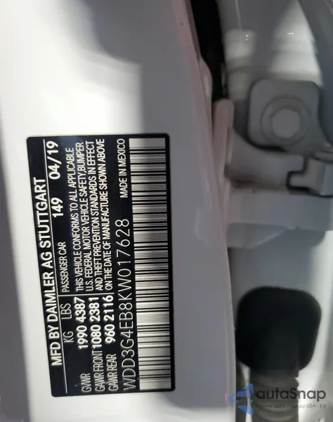 2019 Mercedes-Benz A 220 z USA, uszkodzony, nr VIN WDD3G4EB8KW017628